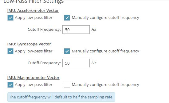 Low-Pass Filter Settings