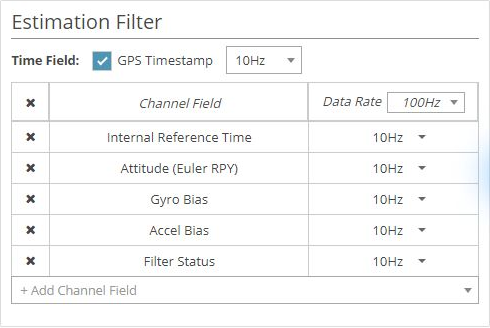 Estimation FilterのSampling設定