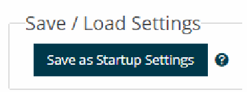 Save as Startup Settingsの位置