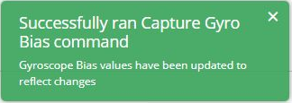 Capture Gyro Bias完了表示