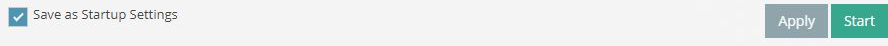 Sampling画面のSave as Startup Settings